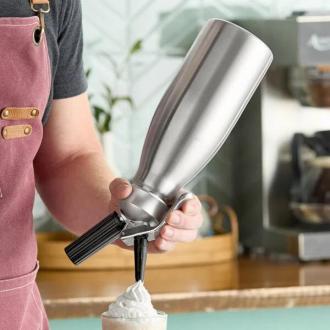Професионален сифон за сметана KAYSER WHIPcreamer INOX, 1 л