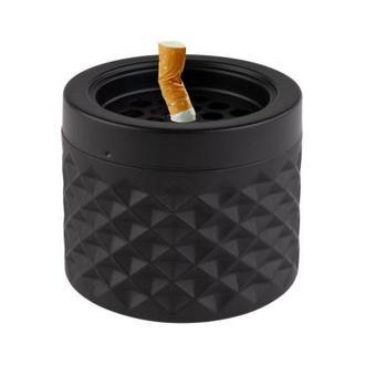 Ashtray glass, matt black D-9,5/8